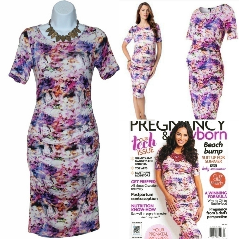 Isabella Oliver Viscose Fuschia Rouge Dress 4